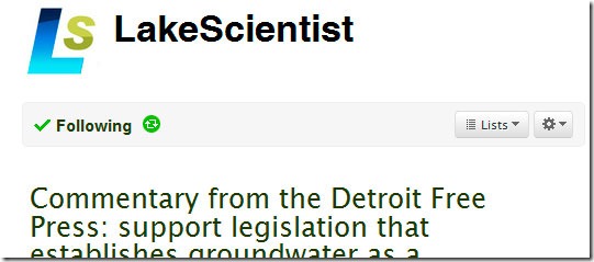 Lake Scientist Twitter
