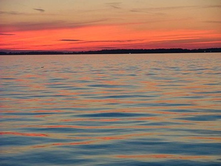 A healthy Grand Lake St. Marys at sunset