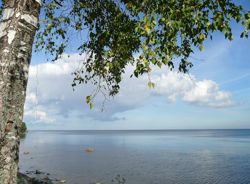 russia lake ladoga shore