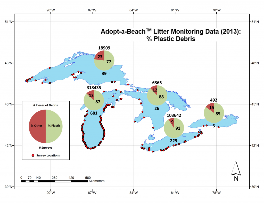 adopt a beach litter monitoring data microplastics