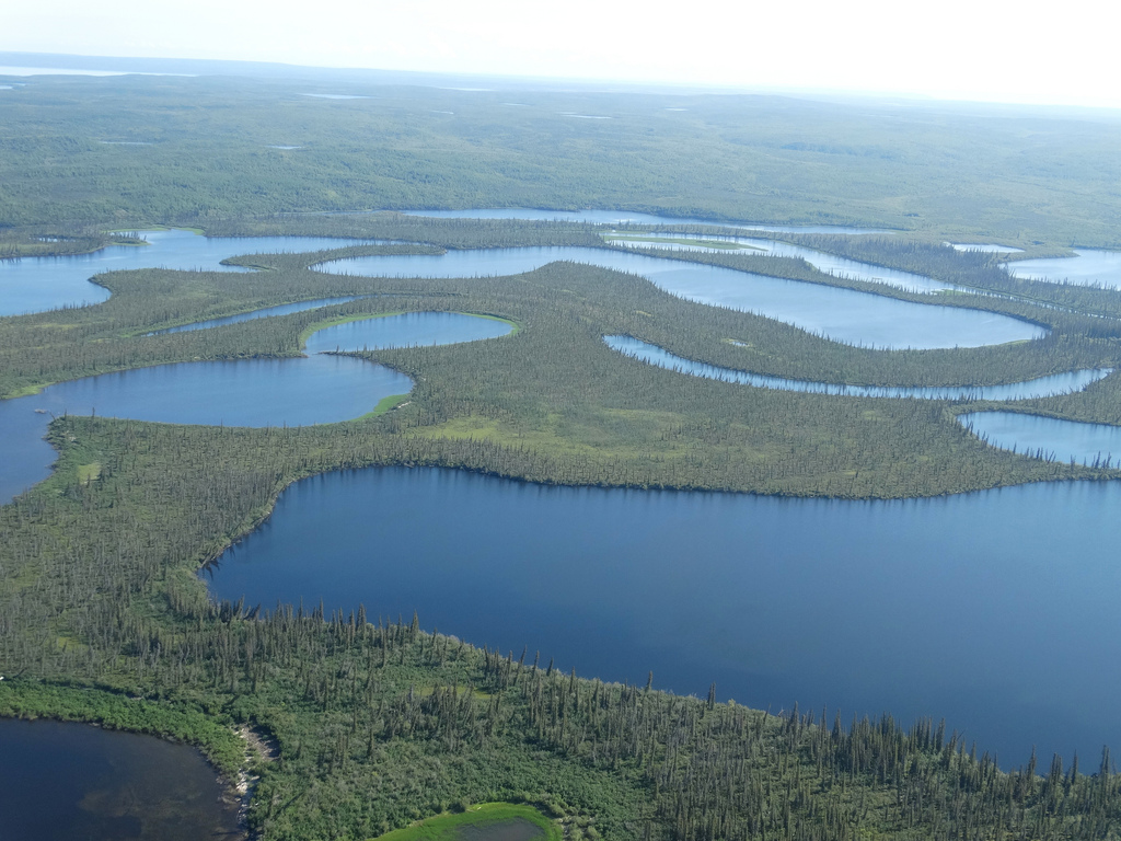 gas exploration impacting lakes in mackenzie delta region