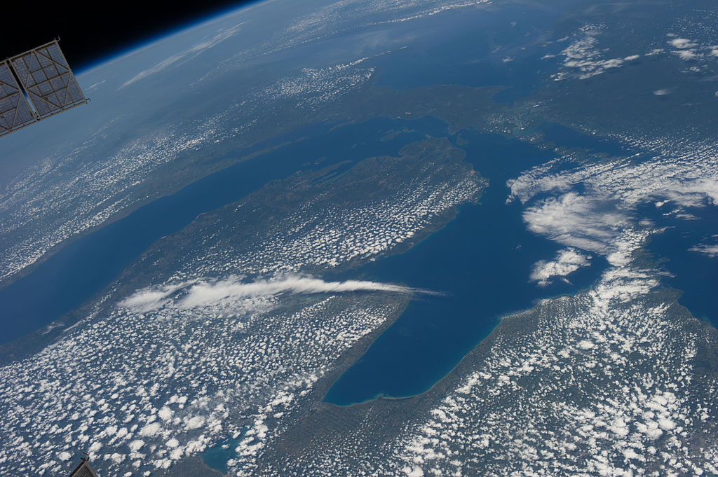 Lake Michigan and lake huron