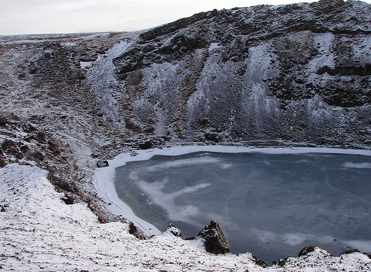 Kerid Crater Lake. (Credit: Flickr User Antony via Creative Commons 2.0)