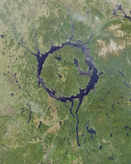 Manicouagan Reservoir. (Credit: Public Domain)