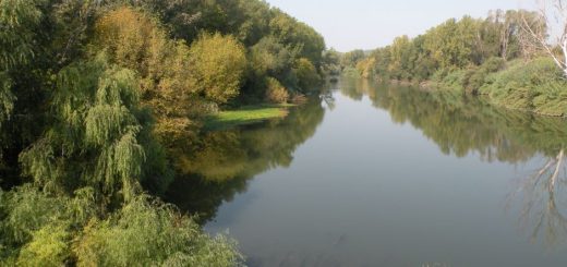 View of the Ter River from Colomers Dam