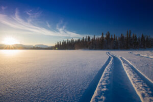 Ice Lake in Ruka, Finnland