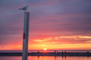 A wildly colorful Wednesday evening on the shore of Port Elgin