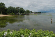 Sampling on Lake St. Clair, July 29, 2013.