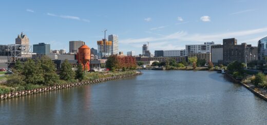 South Menomonee Canal - Milwaukee, Wisconsin, USA.